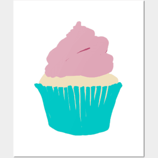 Strawberry cupcake Posters and Art